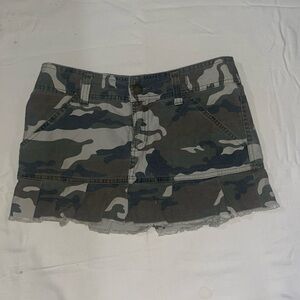 camo micro mini skirt